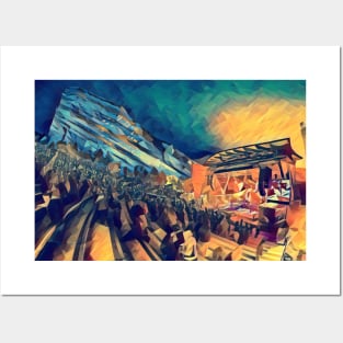 Red Rocks Water Color Posters and Art